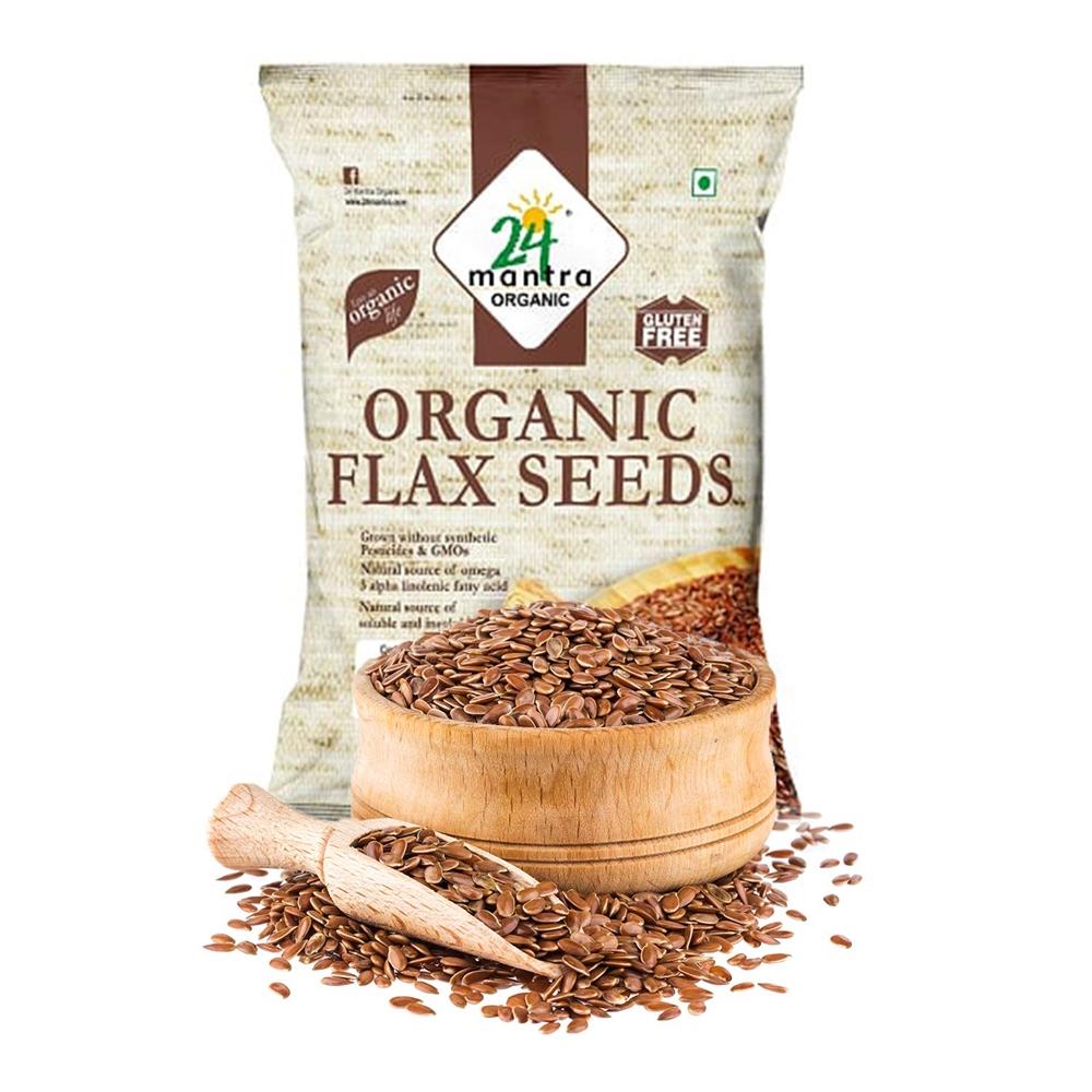 24 Mantra Organic Flax Seeds (7 OZ - 200 GM)