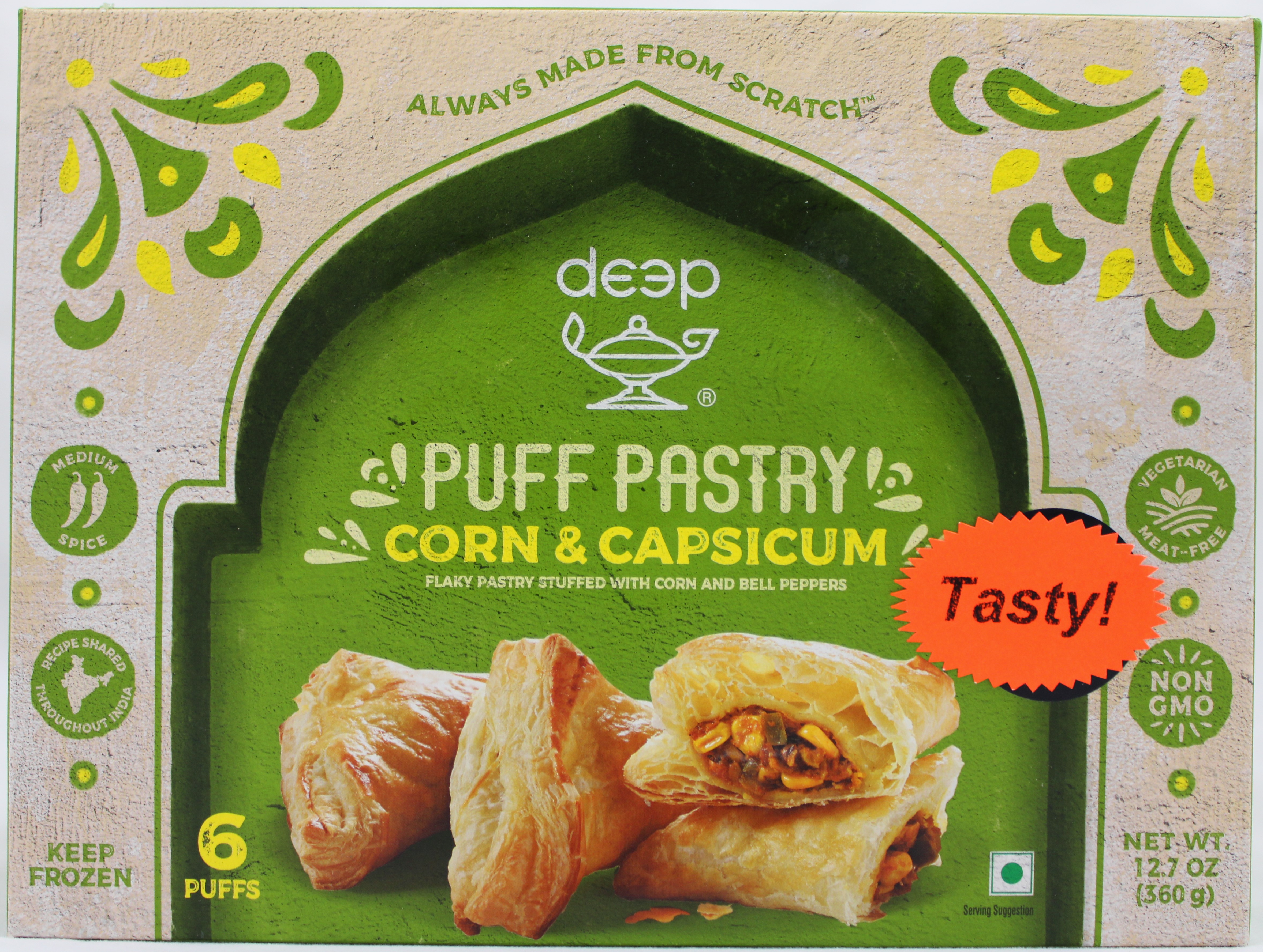 Deep Puff Pastry (CORN & CAPSICUM -6 PCS)