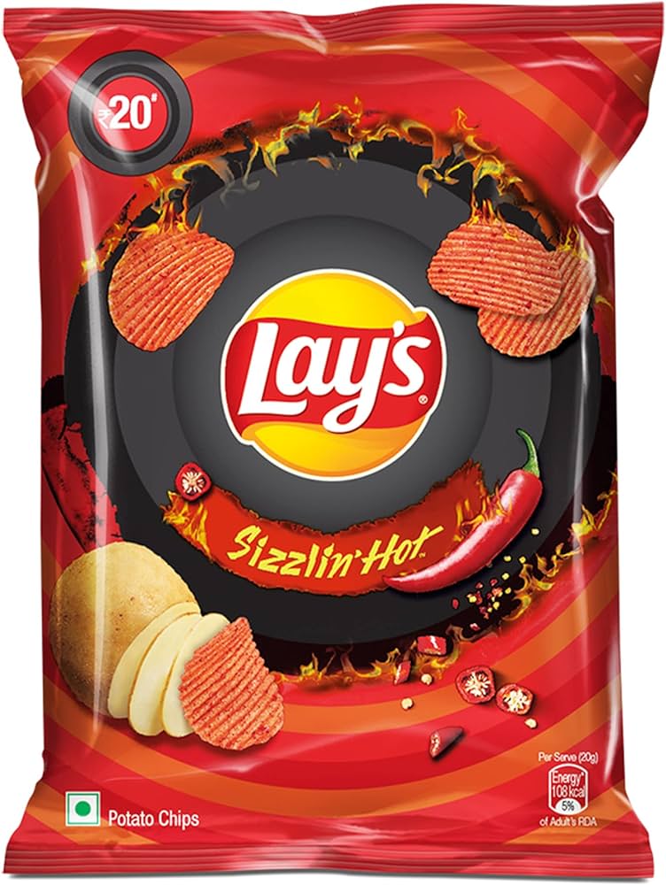 Lay's Sizzlin Hot Chips - 48 GM