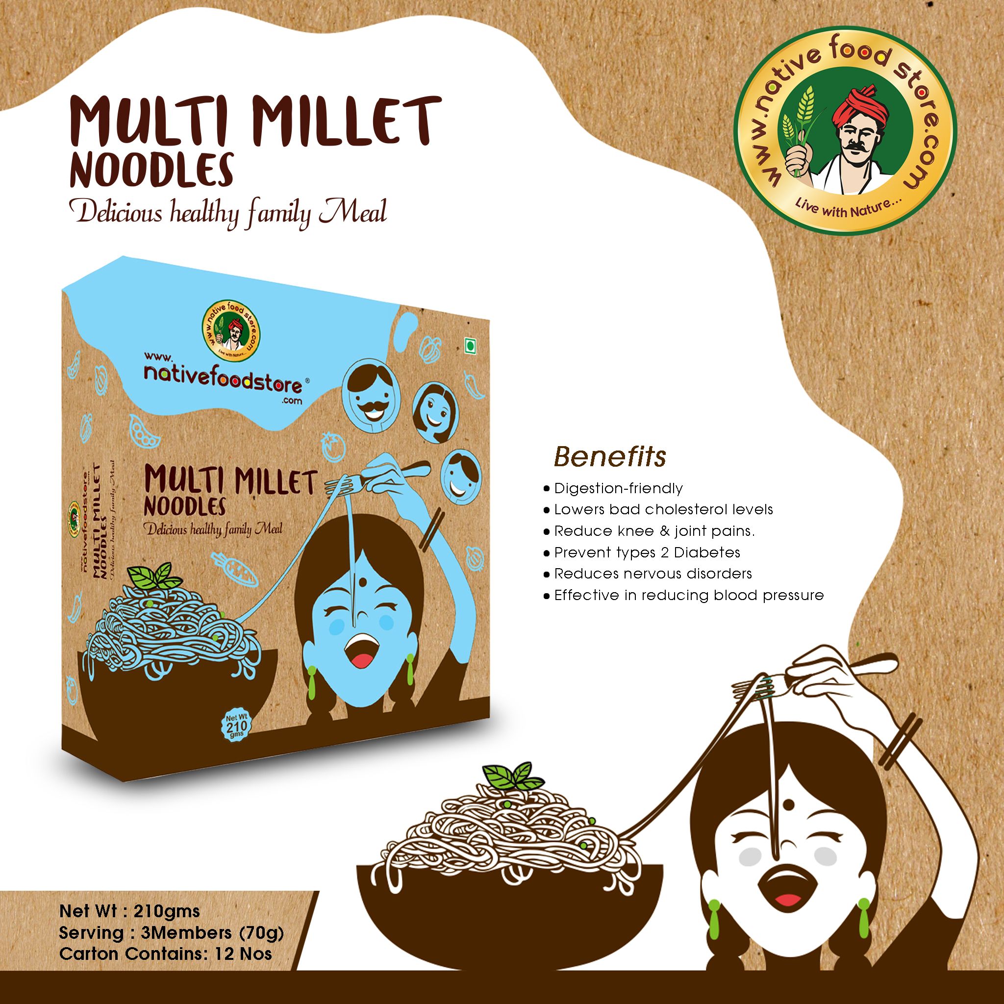 Multi Millet Noodles (210 GM)
