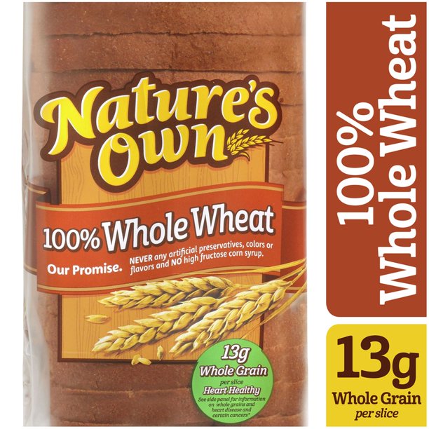 Nature's Own 100% Whole Wheat Bread Loaf (20 OZ)