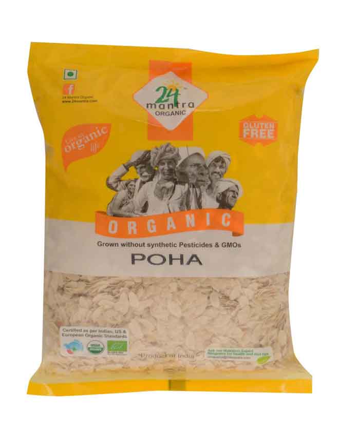 24 Mantra Organic White Thick Poha (2 LB)