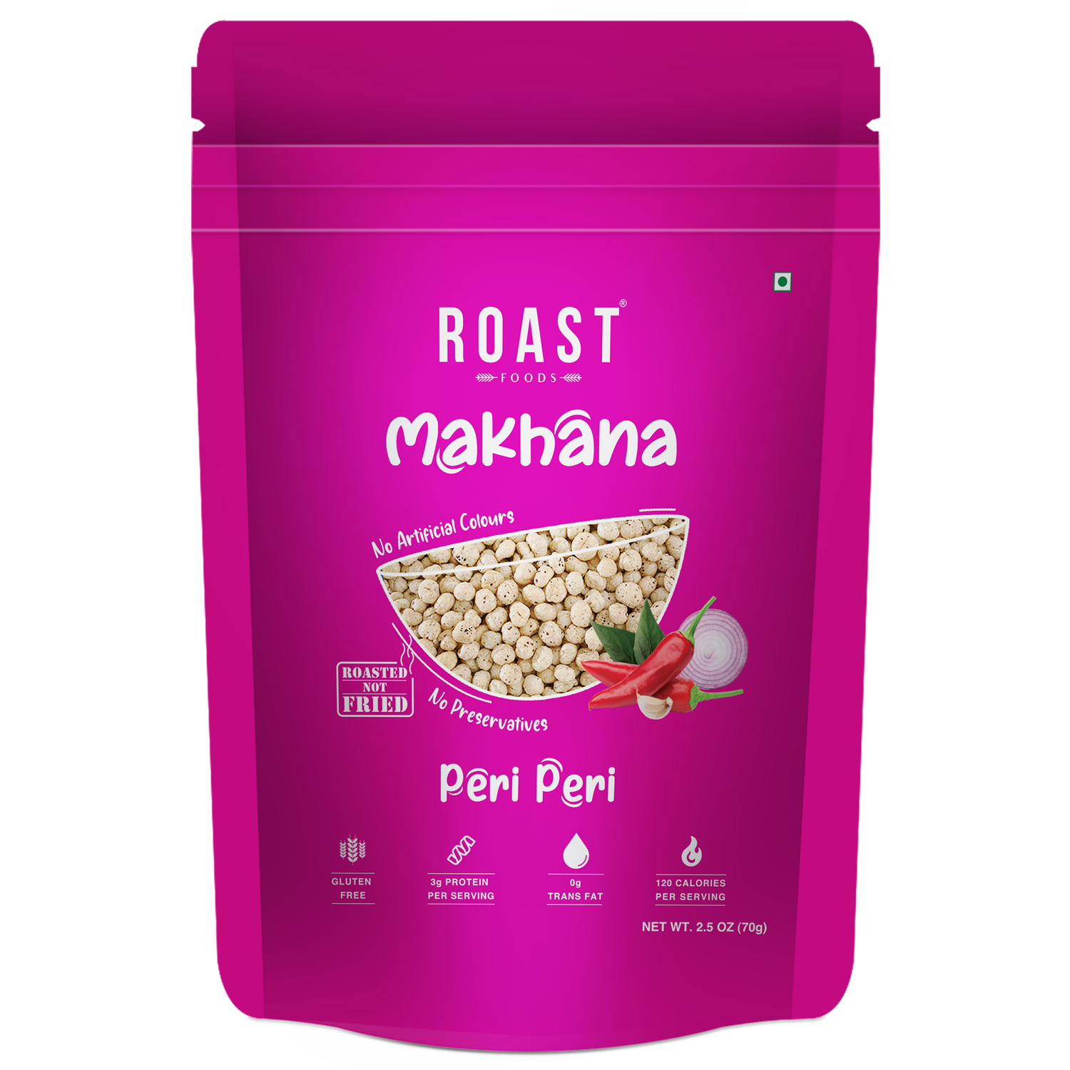 Roast Foods Foxnuts - Peri Peri (70 Gm)