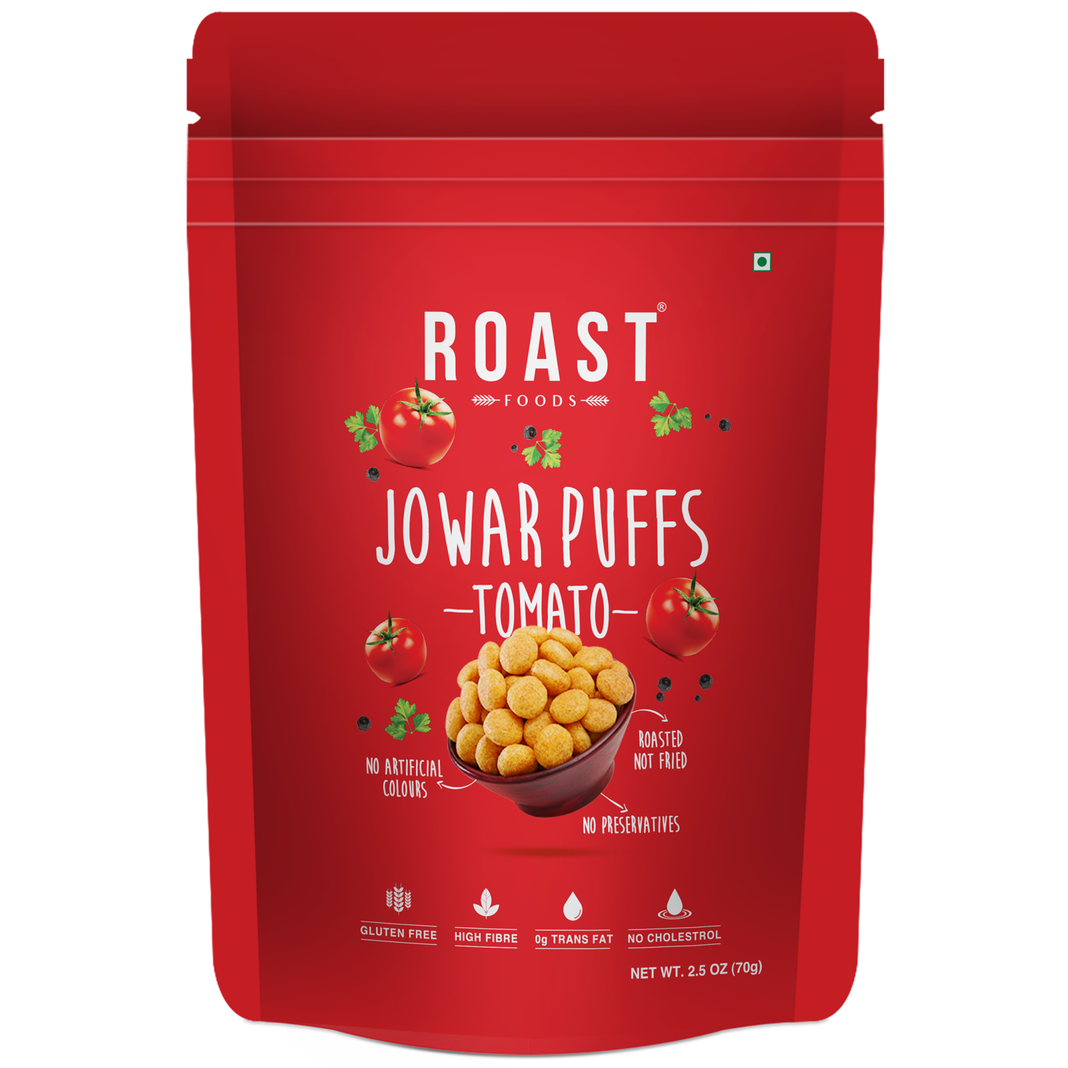 Roast Foods Jowar Puffs - Tomato (70 Gm)