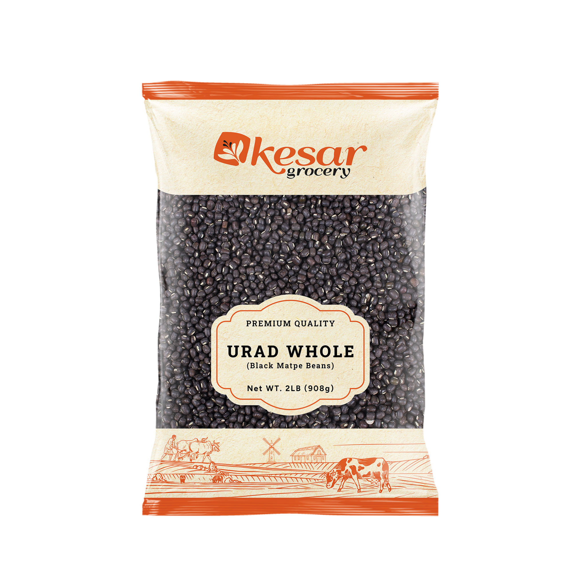 Kesar Urad Whole, 4lb(1.81 kg)
