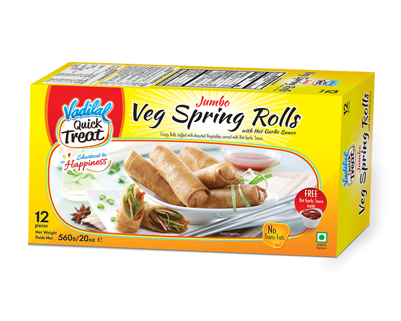 Vadilal Jumbo Veg Spring Rolls (20 OZ - 560 GM)
