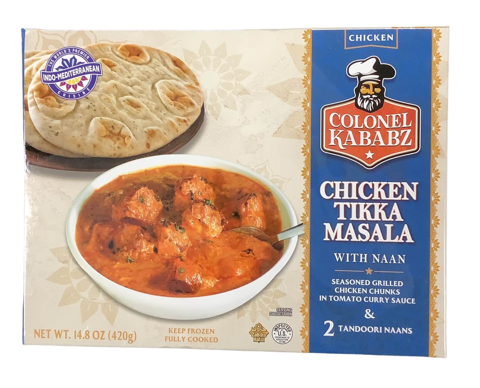Colonel Kababz Chicken Tikaa Masala With Naan - 470 GM