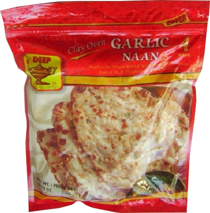 Deep Garlic Naan - 4 PCS
