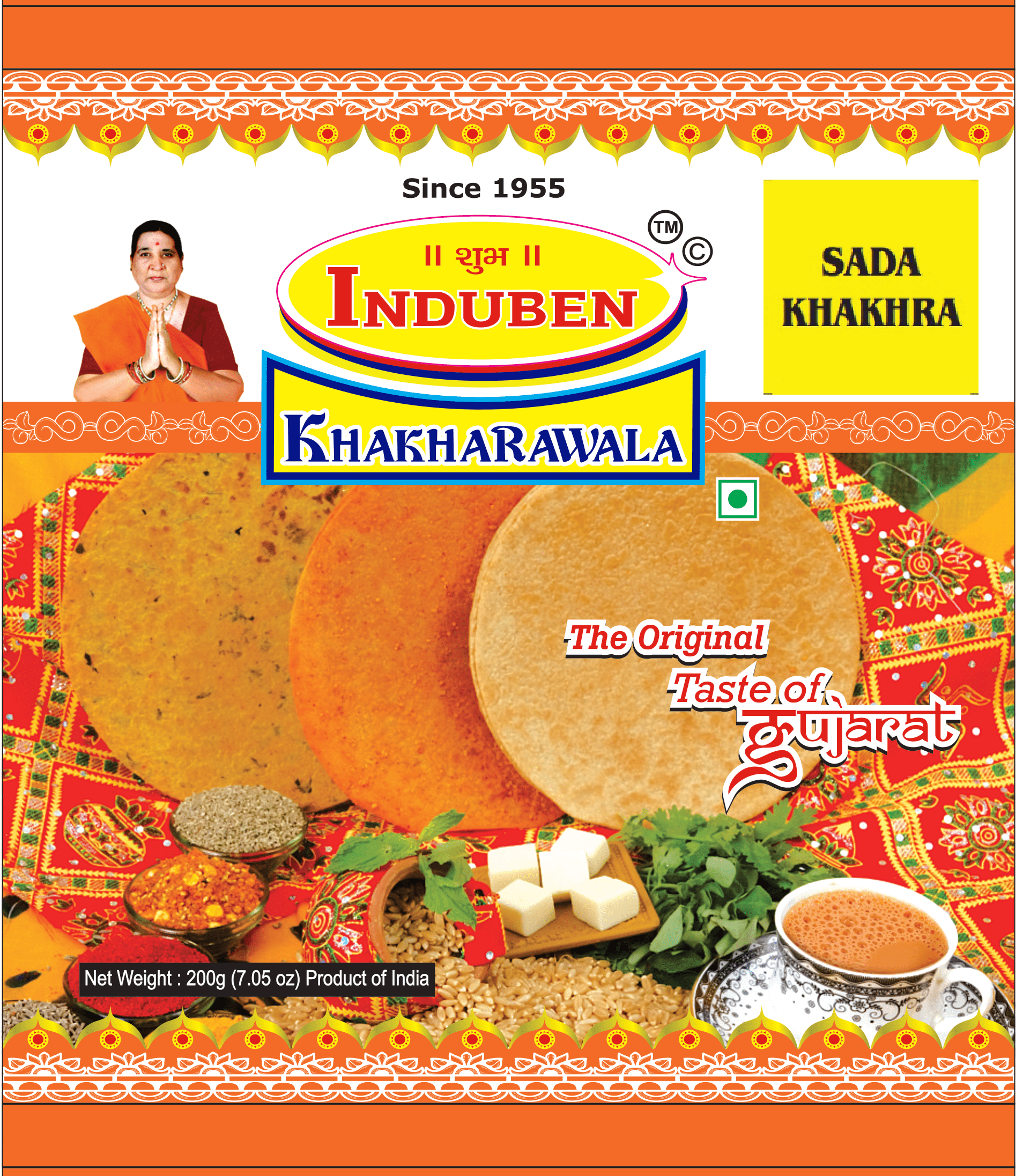 Induben Plain Khakhra (200 GM - 7.05 OZ)