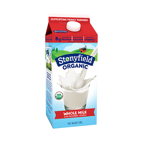 Stoneyfield Organic Whole Milk 1/2 GALLON