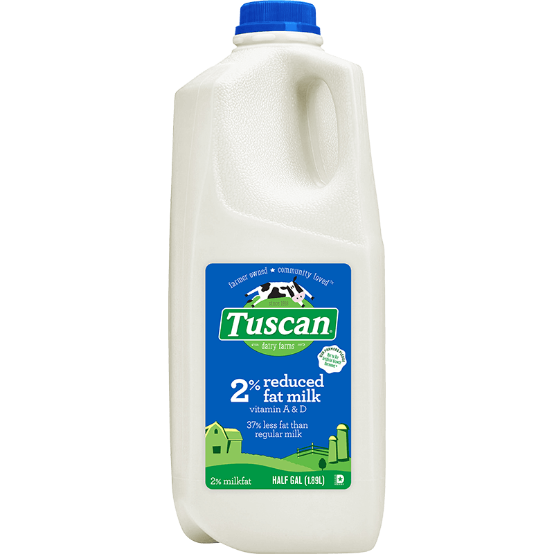Tuscan 2% Reduced Fat Milk, Half Gallon, 64 fl oz