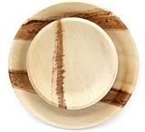 Palm Leaf Disposable Biodegradable Plate Round 7 Inch - 25-Pack
